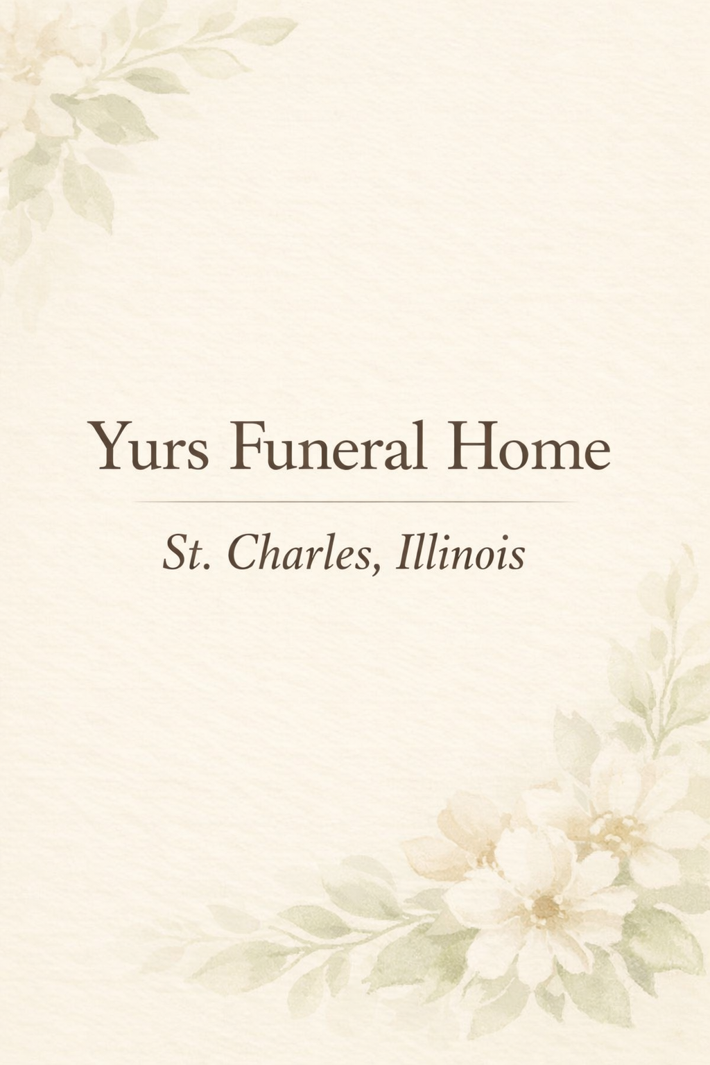 Yurs Funeral Home St Charles Flo